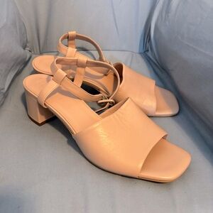 Everlane Nude Block Heel Sandals